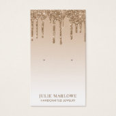 Elégant Parties scintillant en or  gouttes à oreil (Devant)