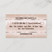 Élégant Parties scintillant Étiquette Rose Lumière (Dos)