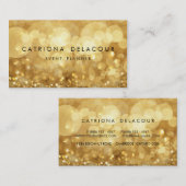 Elegant Parties scintillant or Bokeh Carte de visi (Devant / Derrière)