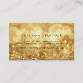 Elegant Parties scintillant or Bokeh Carte de visi (Dos)