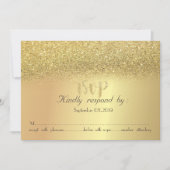 Elegant Parties scintillant or Bokeh carte RSVP (Devant)