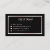 Élégant Parties scintillant rose  Carte de visite  (Dos)