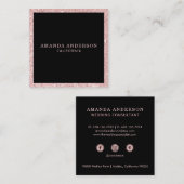 Élégant Parties scintillant rose Carte de visite (Devant / Derrière)