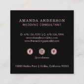 Élégant Parties scintillant rose Carte de visite (Dos)