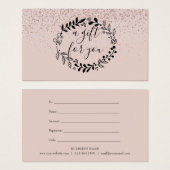 Élégant Parties scintillant rose Garland certifica (Devant & derrière)