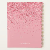 Élégant Parties scintillant rose Nom monographique (Dos)