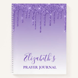 Élégant Parties scintillant violet Carnet du journ