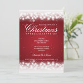 Elegant Party Magic Sparkle Red Kaart (Staand voorkant)