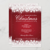 Elegant Party Magic Sparkle Red Kaart (Voorkant / Achterkant)