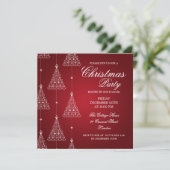 Elegant Party Merry kerstbomen Red Kaart (Staand voorkant)