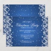 Elegant Party Sparkle Blue Kaart (Voorkant / Achterkant)