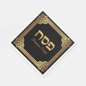 Elegant Pascha Zwart en Goud Servet (Hoek)