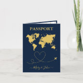 Elegant paspoort bruiloft uitnodiging reizen ontwe (Voorkant)