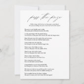 Elegant Pass Fête des mariées du prix Carte de jeu (Devant)