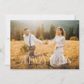 Elegant Passen getrouwd Trouwfoto Aankondiging (Voorkant)