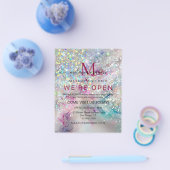 Elegant pasta-alcohol Ink Holographic Glitter Flyer (Enkel)