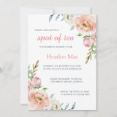 Elegant pasta roze Baby shower Kaart (Voorkant)