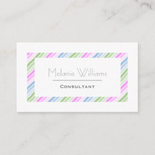 Elegant pasta Stripes witte rand Professional Visitekaartje