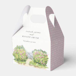 Elegant pasta Waterverf Cottage Garden Wedding Bedankdoosjes