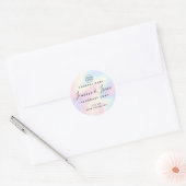 Élégant pastel arc-en-ciel produit rond étiquette (Enveloppe)