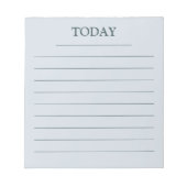 Elegant pastel Blue Green VANDAAG om lijstlijnen u Notitieblok (Voorkant)