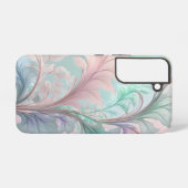 Elegant Pastel Botanical Art – Soft Leaf Design in Samsung Galaxy Hoesje (Achterkant horizontaal)