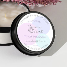 Elégant Pastel Colors Étiquettes d'emballage de pr