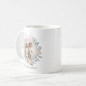 Elegant Pastel Easter Photo Mug | Bunny Frame (Devant gauche)