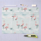 Elegant pastel flamingo patroon tissuepapier (Craft)