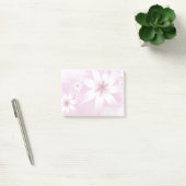 Elegant Pastel Floral Abstract | Witte roze Post-it® Notes (Kantoor)