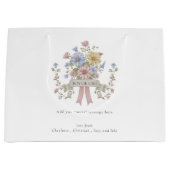 elegant pastel floral baby shower groot cadeauzakje (Voorkant)