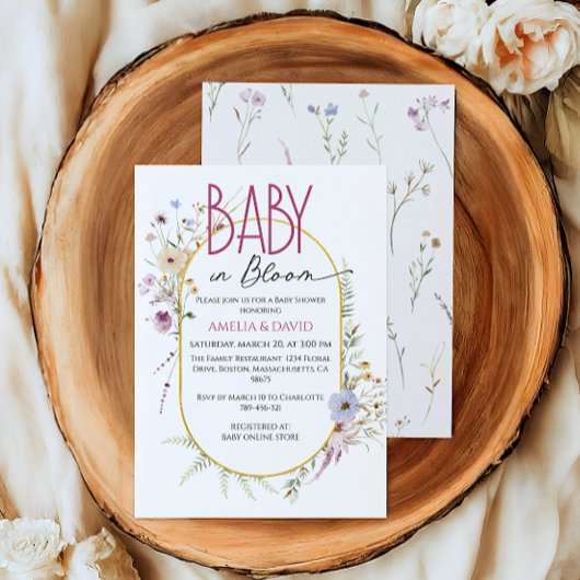 Elégant Pastel Floral Baby shower Invitation