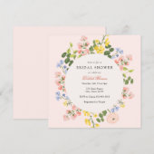 Elégant Pastel Floral Bridal Shower Invitation (Devant / Derrière)