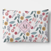 Elegant Pastel Floral Pattern Monogram Etui (Voorkant)