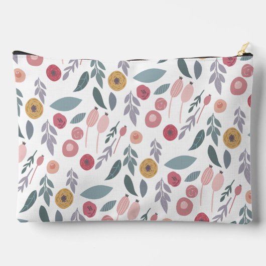 Elegant Pastel Floral Pattern Monogram Etui (Achterkant)