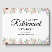 Elégant Pastel Floral Retraite Party Livre d'invit (Recto)