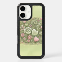 Elégant Pastel Floral Valentine's Mobile Coque