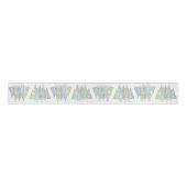 Elegant Pastel Glitter Trees Kerstmis Grosgrain Lint (Voorkant)
