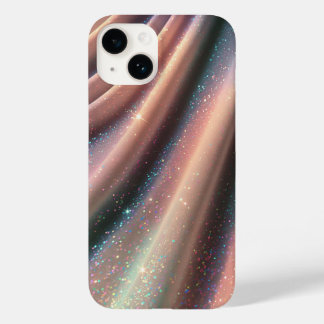 Elegant Pastel Iridescent Glitter Silk Waves Shimm Case-Mate iPhone 14 Hoesje