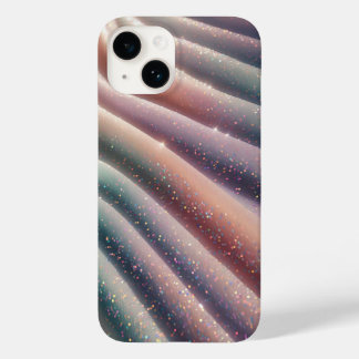 Elegant Pastel Iridescent Glitter Silk Waves Shimm Case-Mate iPhone 14 Hoesje