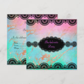 ELEGANT Pastel marbre BACHELORETTE INVITATION DU P (Devant / Derrière)