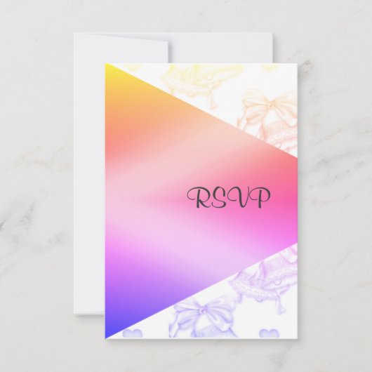 ELEGANT Pastel MARIAGE BELLS RSVP (Devant)