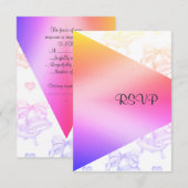 ELEGANT Pastel MARIAGE BELLS RSVP (Devant / Derrière)