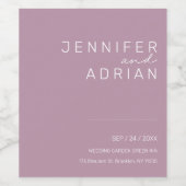 Elégant Pastel Minimal Étiquette blanc et rouge (Étiquettes simples)