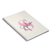 Elégant Pastel Monogram Carnet Spiral (Côté Droit)