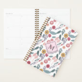 Élégant Pastel Motif Floral Monogramme (Devant avec enveloppe)