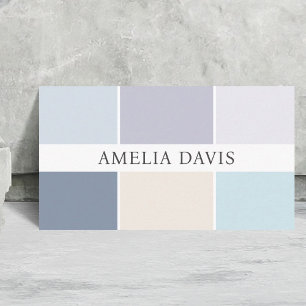 Elegant Pastel Palet Kleuren Patroon Visitekaartje