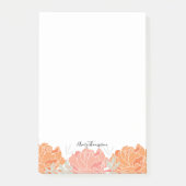 Elegant Pastel Peonies Floral Pattern Post-it® Notes (Voorkant)