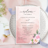 Élégant Pastel Purple Floral Wedding Programme