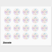 Elegant pastel regenboog rond productlabel ronde sticker (Vel)